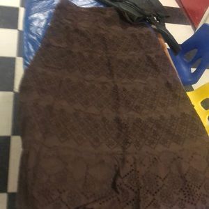 Brown long skirt